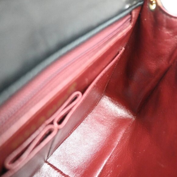 CHANEL CC Logo Mini Matelasse Chain Shoulder Bag Leather Black GHW 809RF425 - Picture 10 of 16